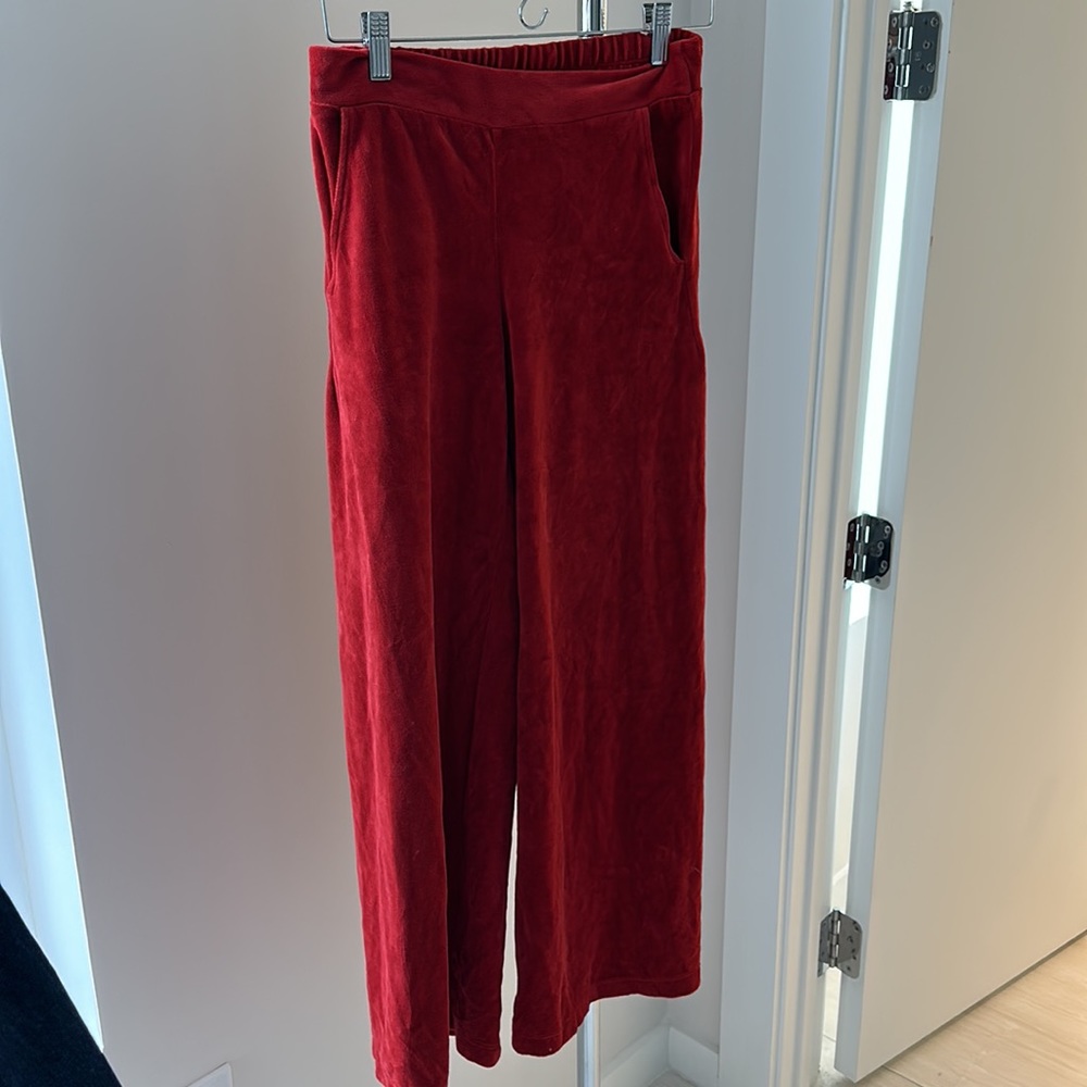 Velour track pants